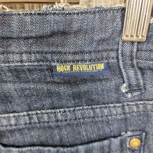 Rock Revolution Distressed Straight Leg Womens Jeans Size 28 - Picture 9 of 15